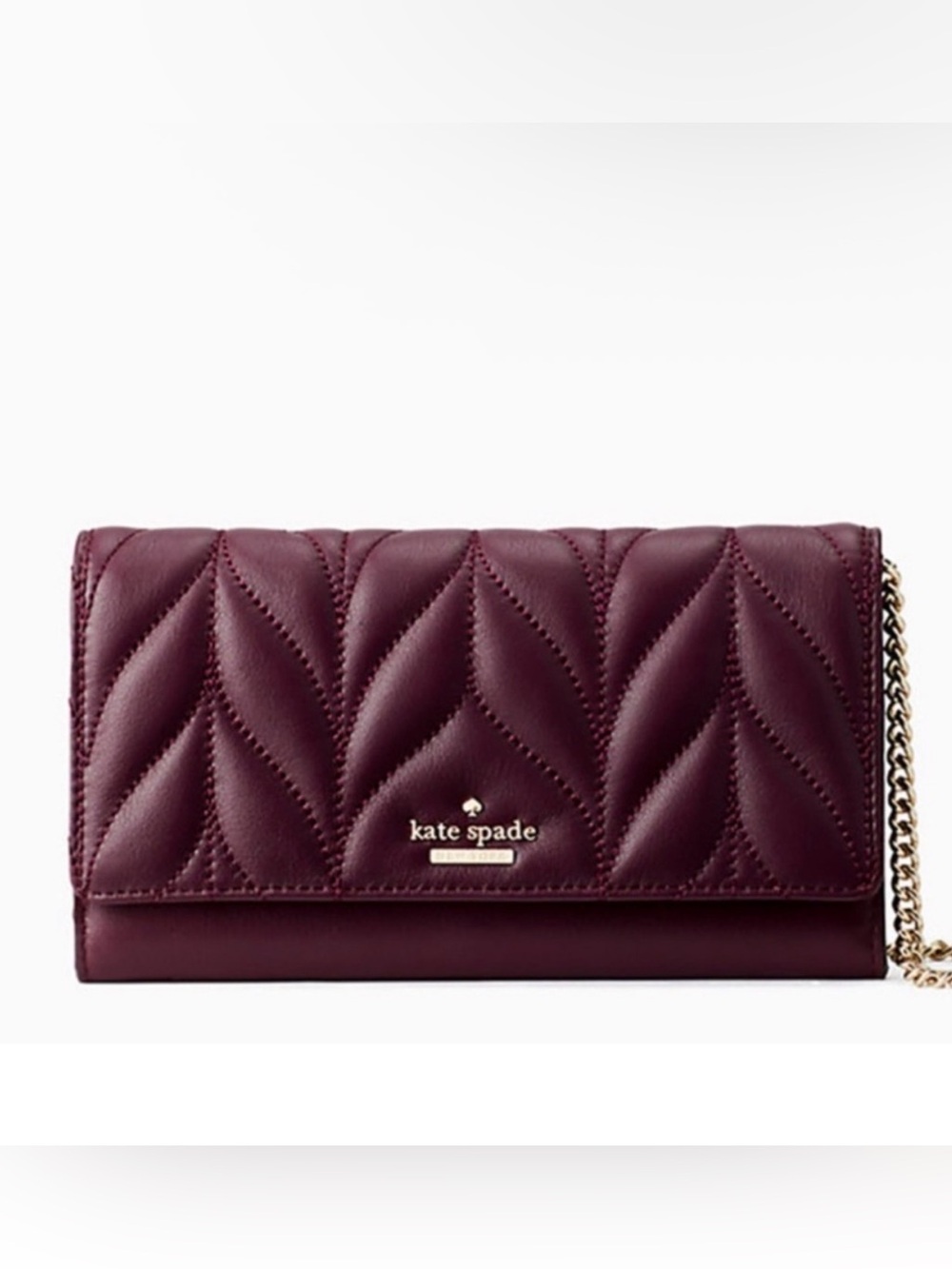 EUC Kate Spade Milou Briar Lane Quilted Wallet w/Chain Strap